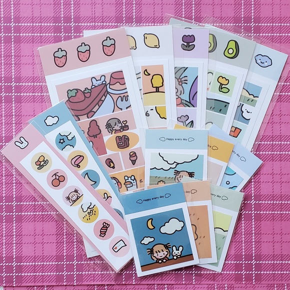 Anime Girls Sticker Sheet – STICKII 13 Sheets Happy Girl Stickers